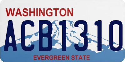 WA license plate ACB1310
