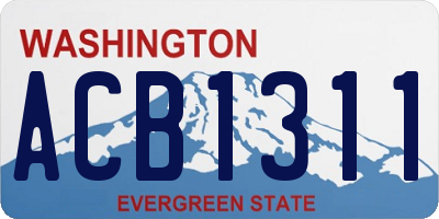 WA license plate ACB1311