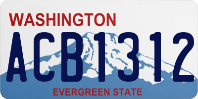 WA license plate ACB1312