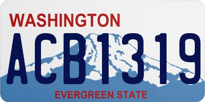 WA license plate ACB1319