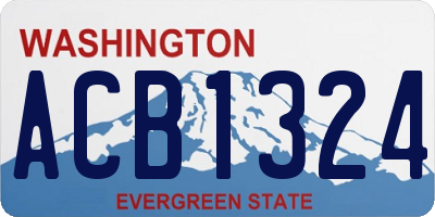 WA license plate ACB1324