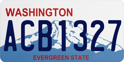 WA license plate ACB1327