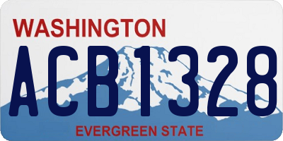 WA license plate ACB1328