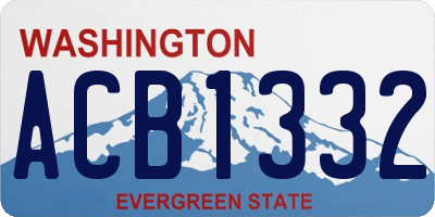 WA license plate ACB1332
