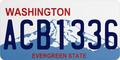 WA license plate ACB1336