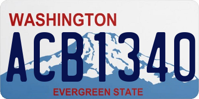WA license plate ACB1340