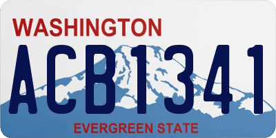WA license plate ACB1341