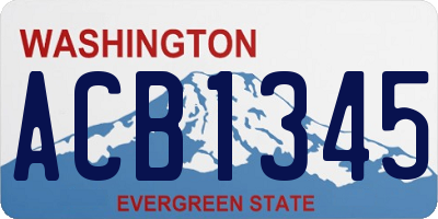 WA license plate ACB1345