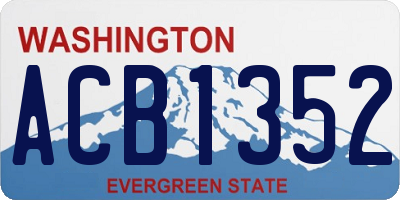 WA license plate ACB1352