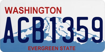 WA license plate ACB1359
