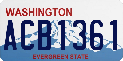 WA license plate ACB1361