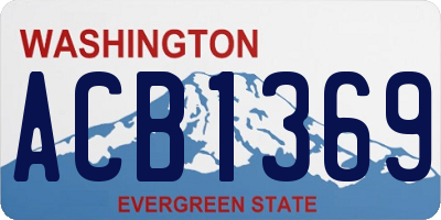 WA license plate ACB1369