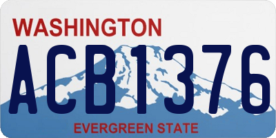 WA license plate ACB1376