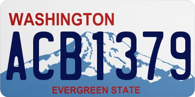 WA license plate ACB1379