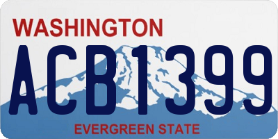 WA license plate ACB1399