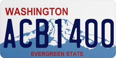 WA license plate ACB1400