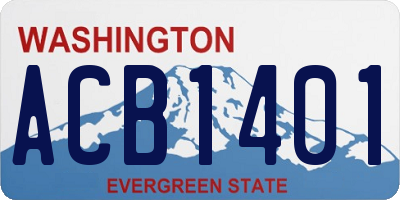 WA license plate ACB1401