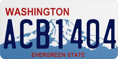 WA license plate ACB1404