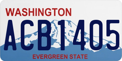 WA license plate ACB1405