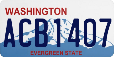 WA license plate ACB1407