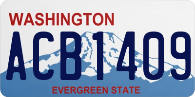 WA license plate ACB1409