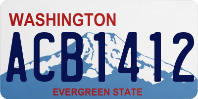 WA license plate ACB1412