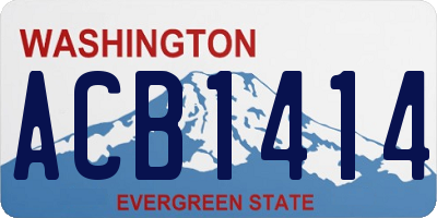 WA license plate ACB1414