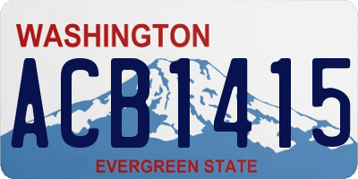 WA license plate ACB1415