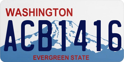 WA license plate ACB1416