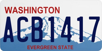 WA license plate ACB1417