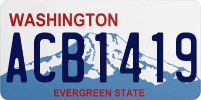 WA license plate ACB1419