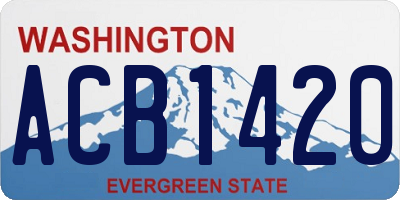 WA license plate ACB1420