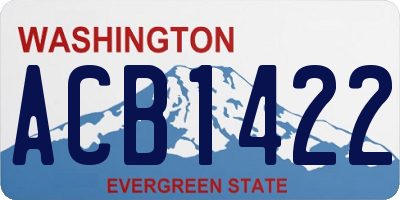WA license plate ACB1422