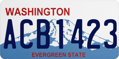 WA license plate ACB1423