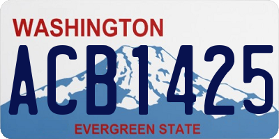 WA license plate ACB1425