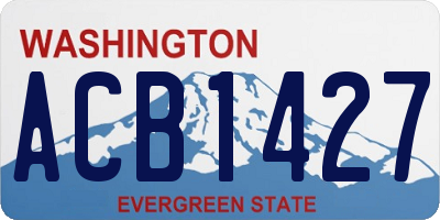 WA license plate ACB1427