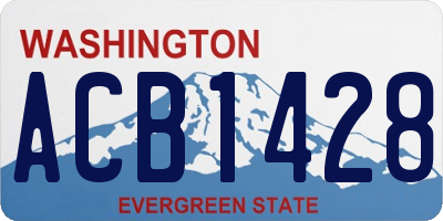 WA license plate ACB1428