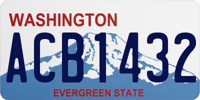 WA license plate ACB1432