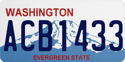 WA license plate ACB1433