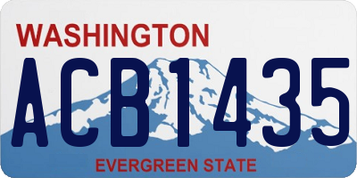 WA license plate ACB1435