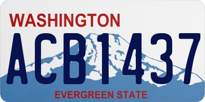 WA license plate ACB1437