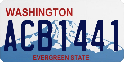 WA license plate ACB1441