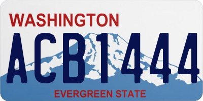 WA license plate ACB1444