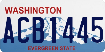 WA license plate ACB1445