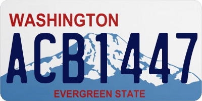 WA license plate ACB1447