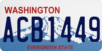 WA license plate ACB1449