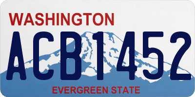 WA license plate ACB1452