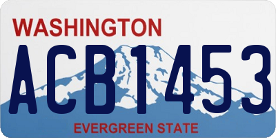 WA license plate ACB1453