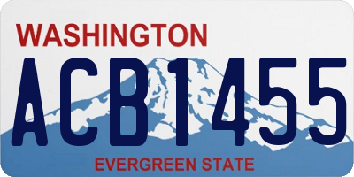 WA license plate ACB1455
