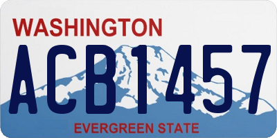 WA license plate ACB1457